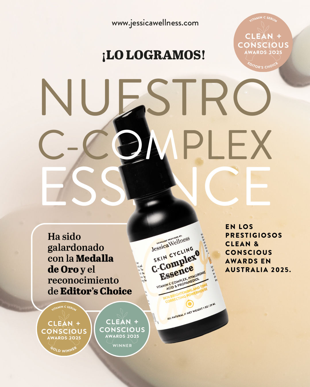 ¡C-Complex Essence brilla en los Clean & Conscious Awards Australia!🏆